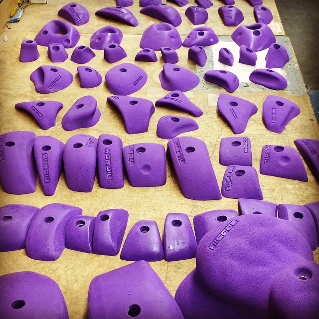 A peck of purple pinches & pockets (and crimps) all prepped and ready to go. Setting by color? The Nicros production team does an awesome job of matching colors and they get pumped up at  the challenge. Show us what you want!