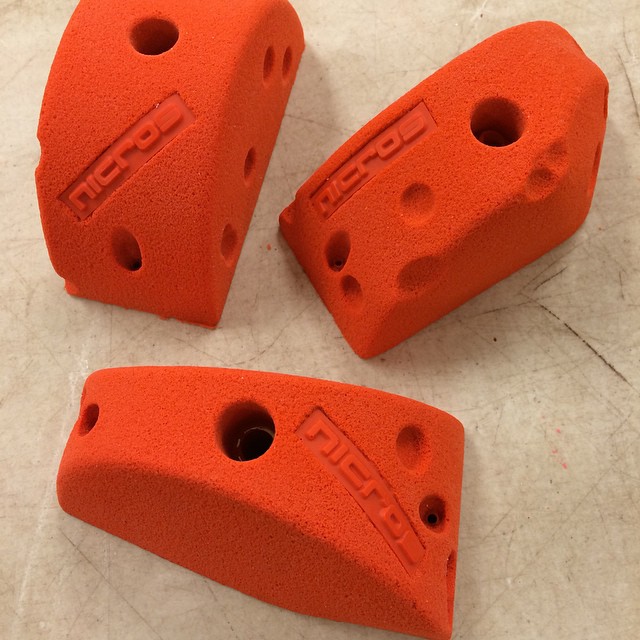@alexjohnson89 shaped Wisconsin Cheddar which aged to perfection just in time for the @climbingwallassociation summit. #climbing #climbingwalls #bouldering #handholds #urethane #trainingforclimbing #training #nicros #NicrosHold