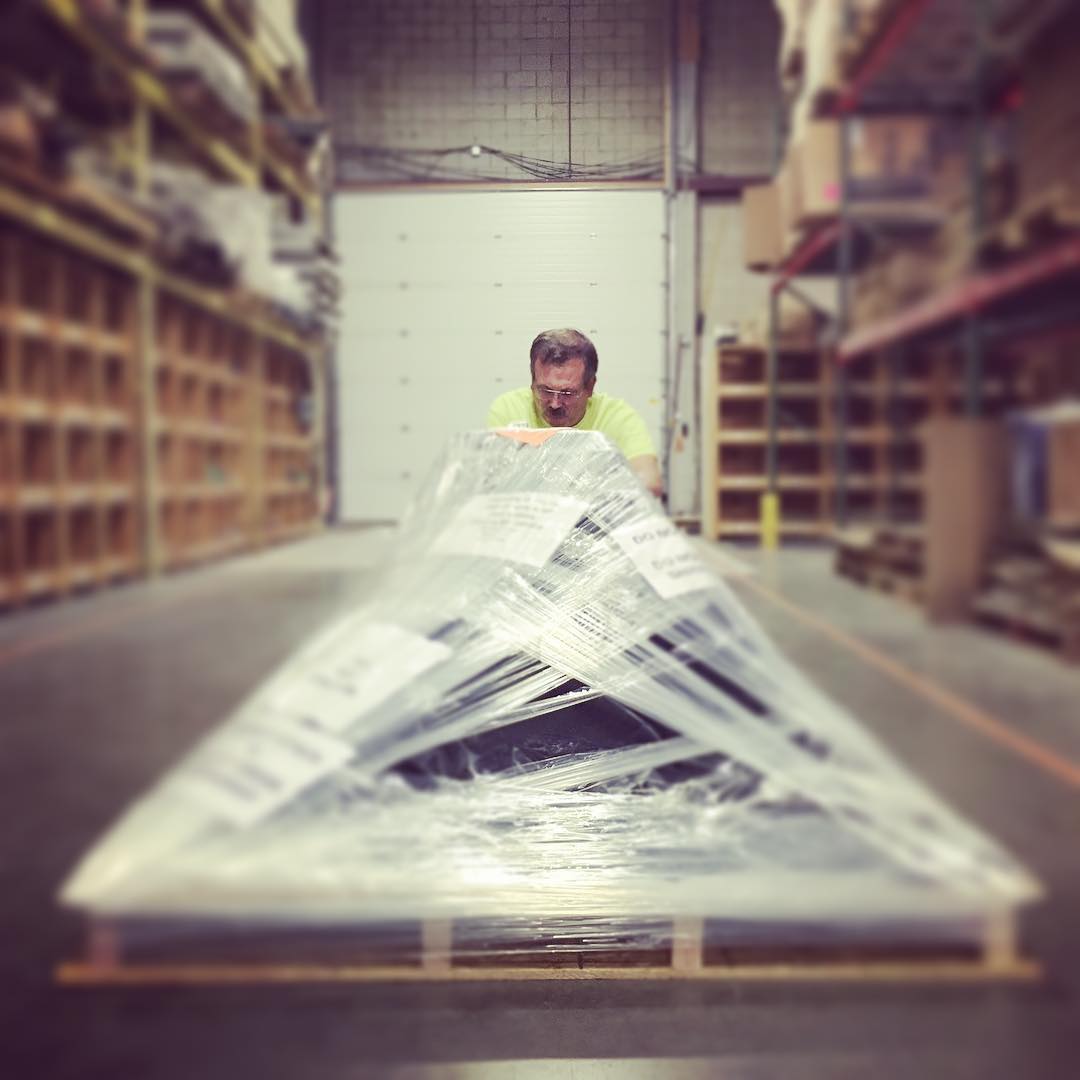 Our shop manager wrapping up a few goodies to ship to a climbing gym. This should be a unique experience for us all so we are pretty pumped up! Stay tuned to see what we shipped next week and have a great weekend! #Nicros #Handholds #ClimbingHolds #Climbing #Bouldering #Shipping #Products #ClimbingWall