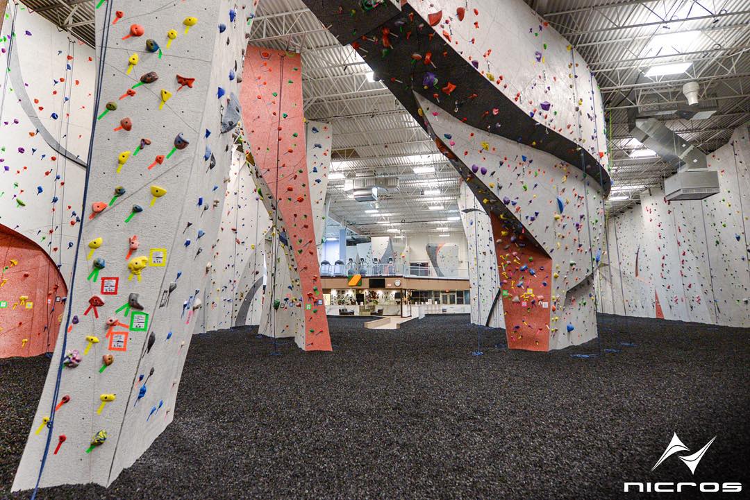 It’s been almost a year since we last had a photoshoot at Vertical Endeavors – Glendale Heights! We built an amazing facility with 30 foot walls and more than 45,000 square feet of climbing walls for climbers of all skill levels. We call these pillars on the left the “Noodles” while the overhang on the right is one of our most unique features at the gym. We hope you will enjoy this project as much as we did and you can check out the awesome gym at 246 Windy Point Drive, Glendale Heights, IL 60139. #ClimbingGym #VerticalEndeavors #ClimbingWall #Handholds #Routesetting #Routesetters #FiveFifteen  #ClimbingWallBuilder #RockClimbing #Climbing